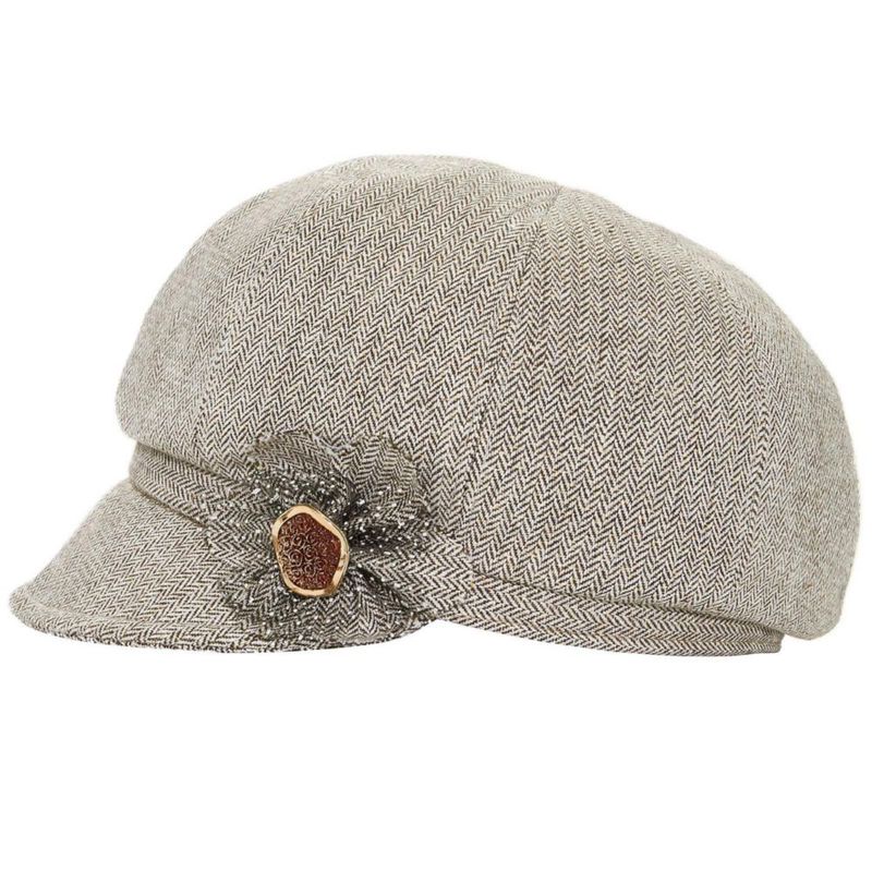 Gorra Juiterchy para Mujer con Visera y Boina 56‑59 cm Hebilla de Flor