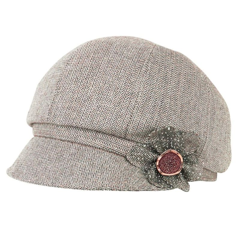 Gorra Juiterchy para Mujer con Visera y Boina 56‑59 cm Hebilla de Flor