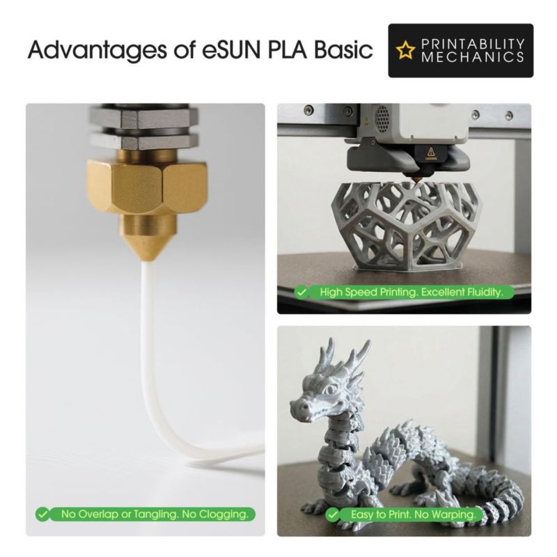 Filamento eSUN PLA Basic 175 mm paquete de 4 kg
