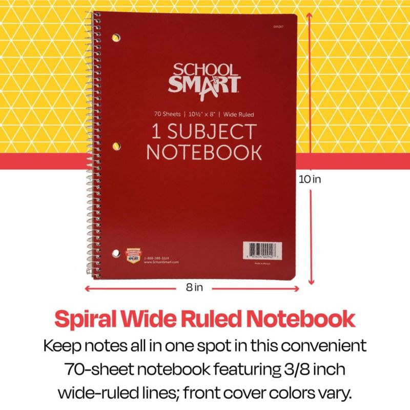 Cuaderno Escolar Smart 21x26 cm Rayado Amplio