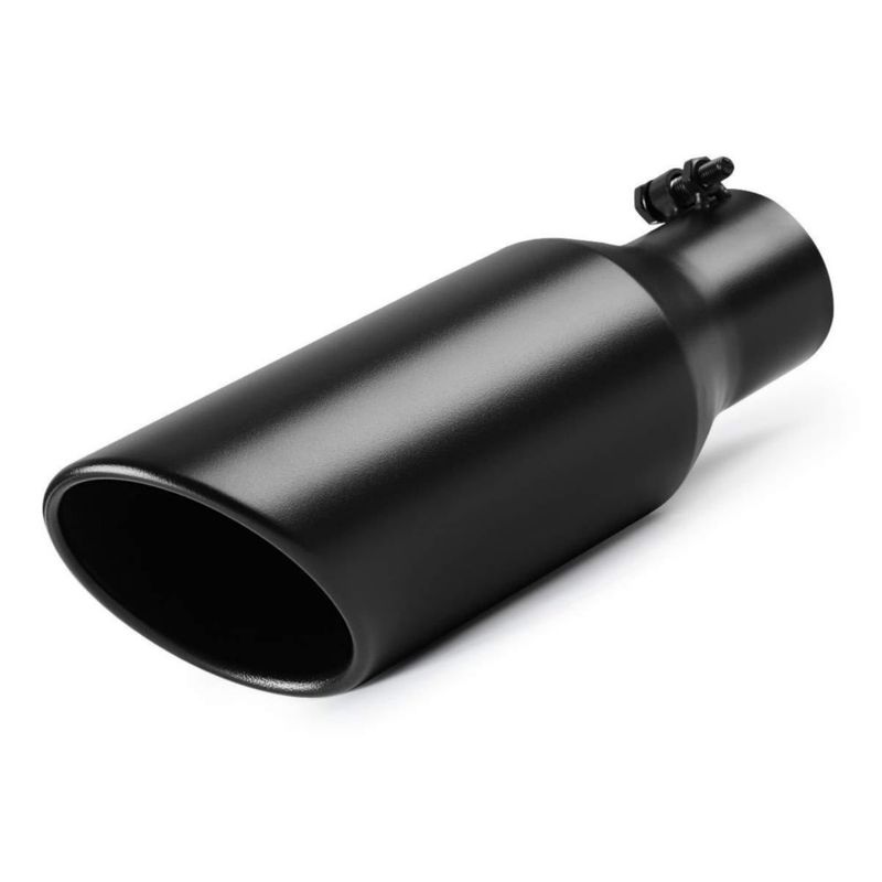 Punta de escape A‑KARCK de 25 pulgadas de entrada 12 cm recubrimiento negro