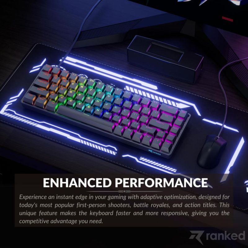 Teclado Ranked Master M65 de 68 teclas RGB con distribución US