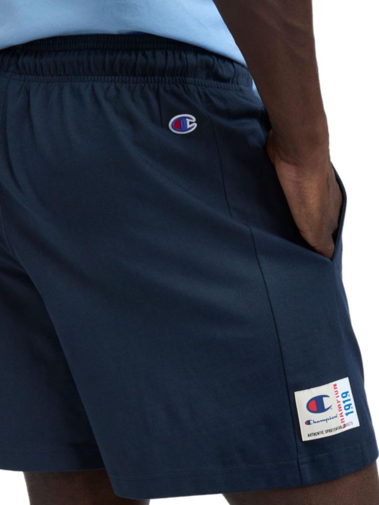 Shorts Champion 18 cm con logo script de algodón azul marino profundo - Talla L
