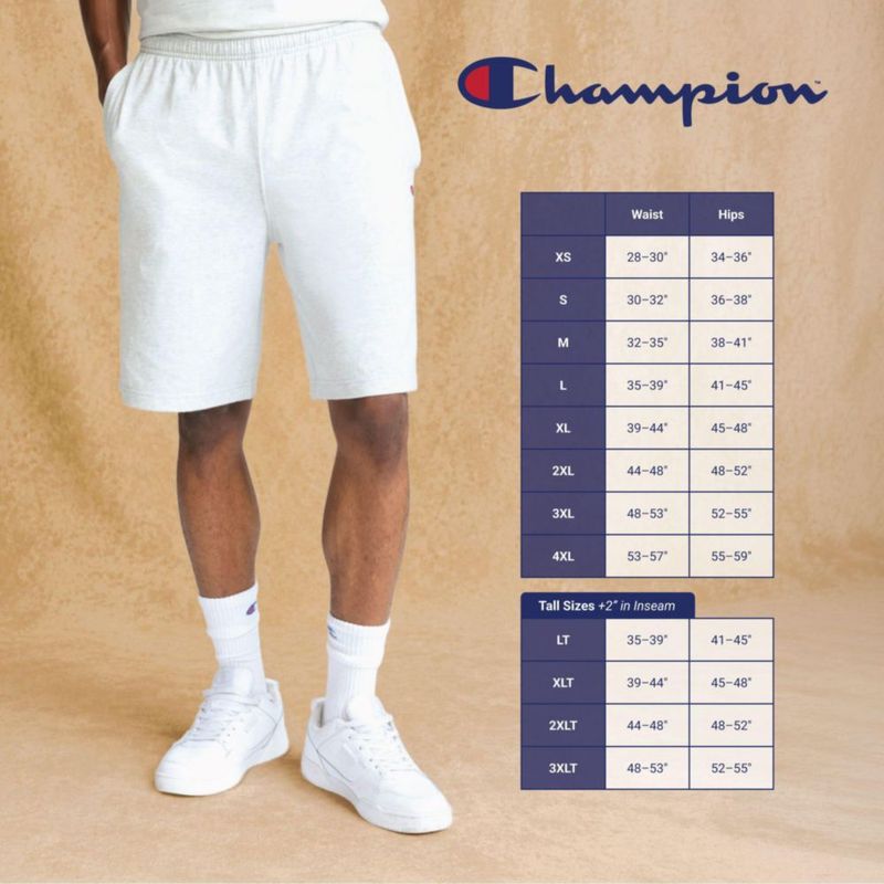 Shorts Champion 18 cm con logo script de algodón azul marino profundo - Talla L