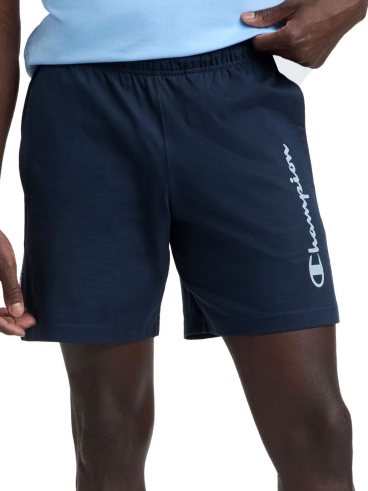 Shorts Champion 18 cm con logo script de algodón azul marino profundo - Talla L