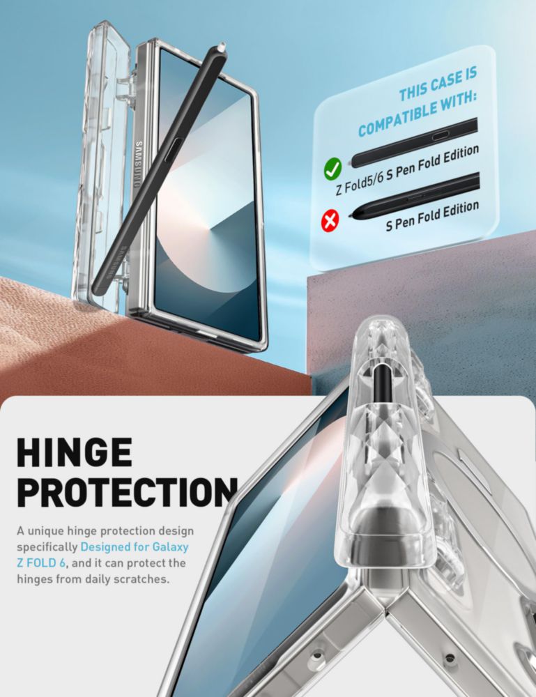 Funda i-Blason Galaxy Z Fold 6 MagSafe transparente