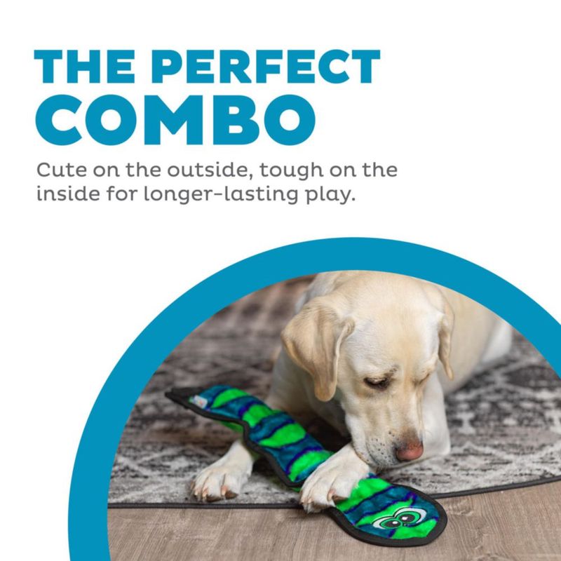 Juguete para perro Outward Hound Serpiente azul de 62 cm con chirrido