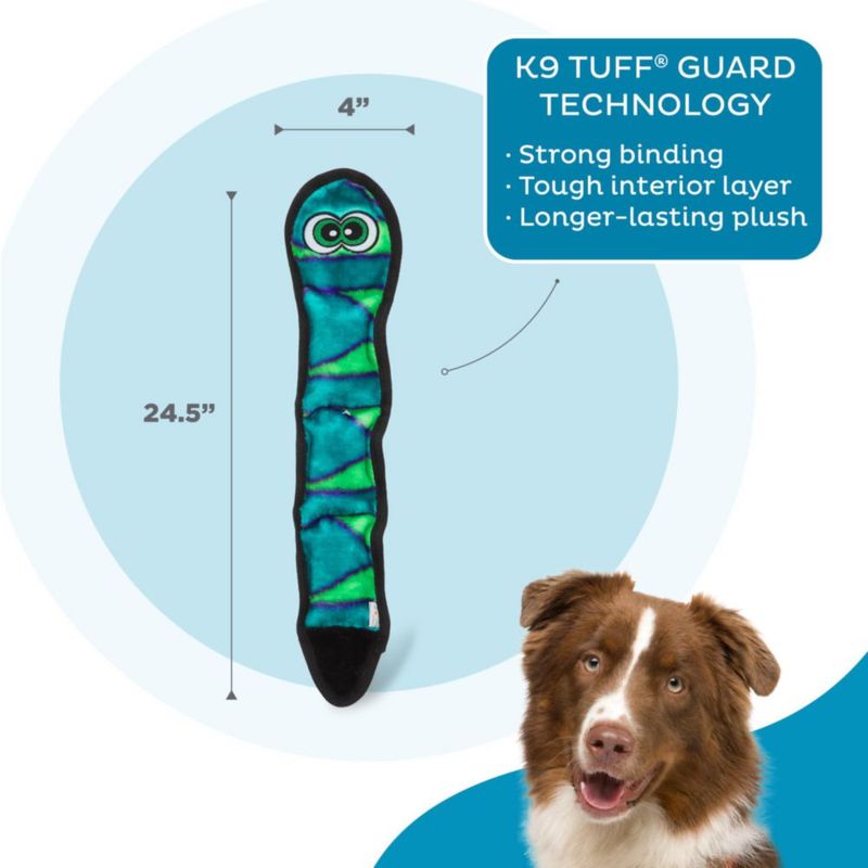 Juguete para perro Outward Hound Serpiente azul de 62 cm con chirrido