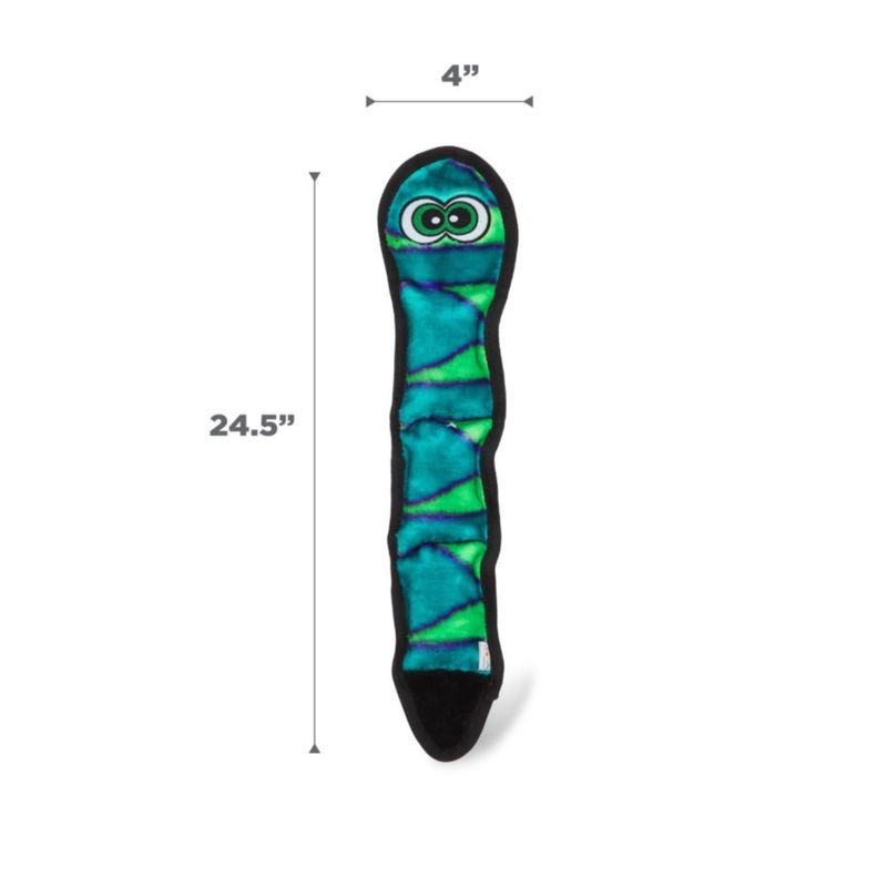 Juguete para perro Outward Hound Serpiente azul de 62 cm con chirrido