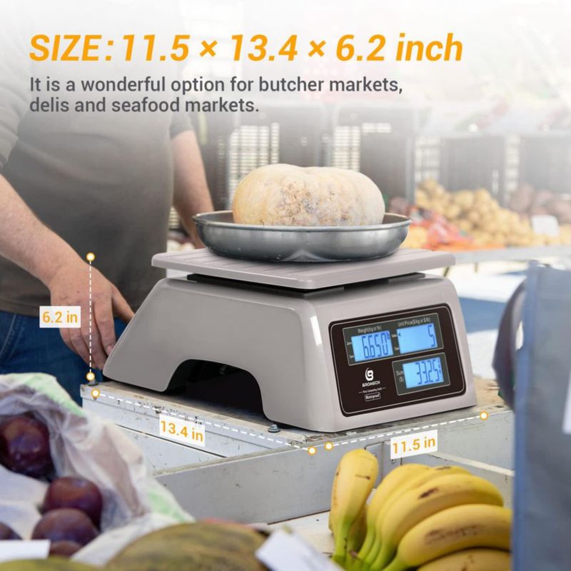 Balanza de alimentos BROMECH 30 kg impermeable con cálculo de precio