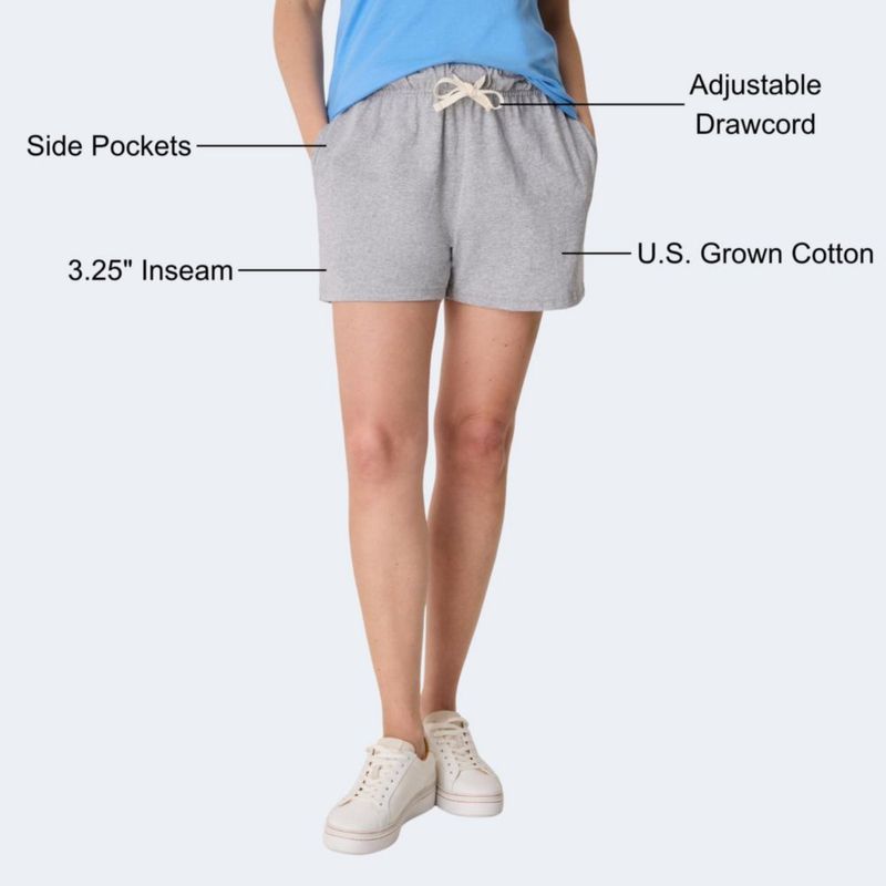 Shorts Hanes de algodón ajustable Light Steel