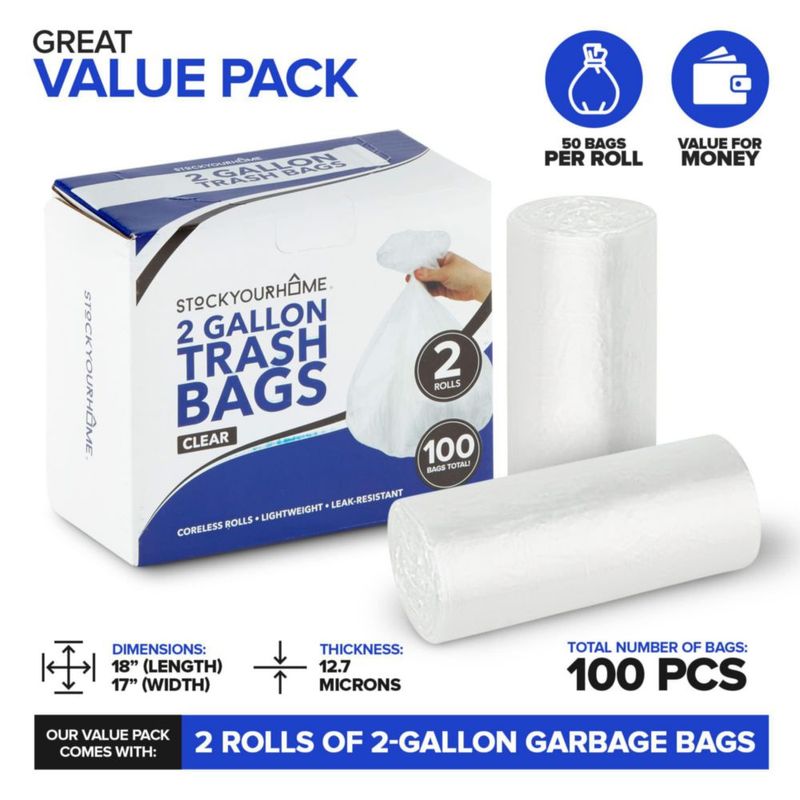 Bolsas de basura Stock Your Home 76 L 100 unidades