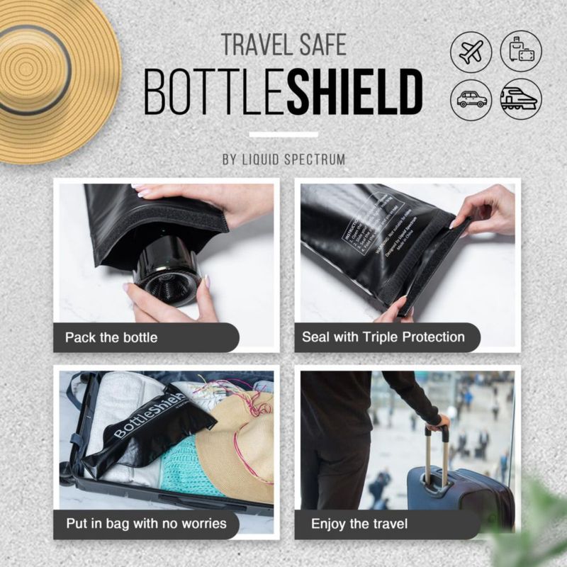 Protector de Vino Liquid Spectrum Pack de 6 negro reutilizable