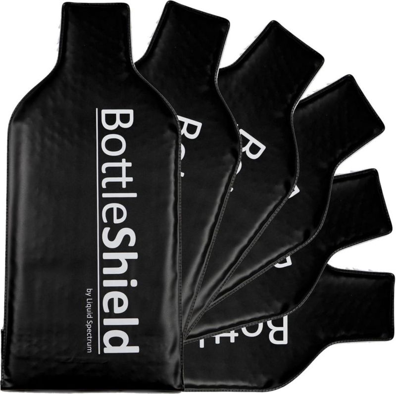 Protector de Vino Liquid Spectrum Pack de 6 negro reutilizable