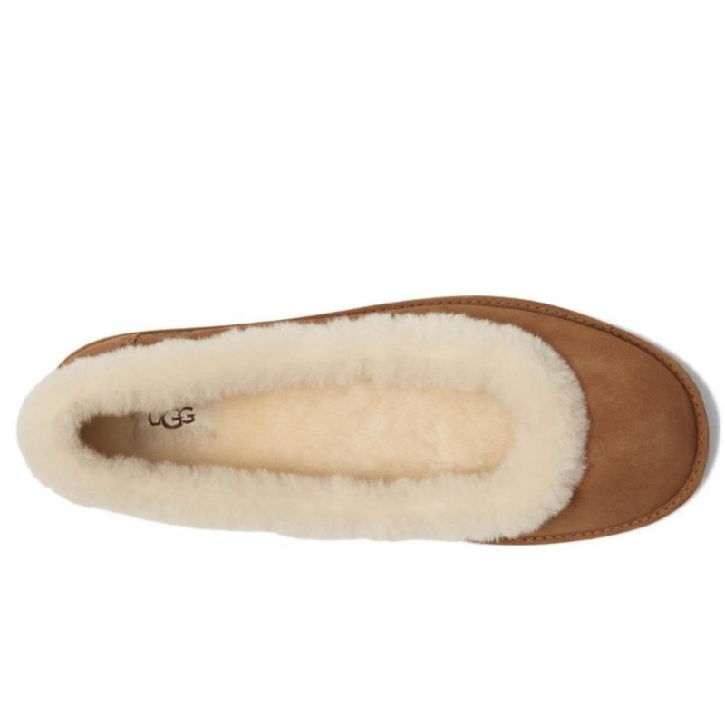 Zapato plano ballet Zora UGG color castaño talla 7