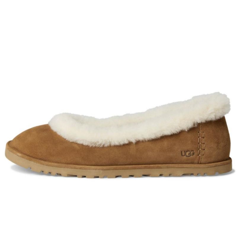 Zapato plano ballet Zora UGG color castaño talla 7