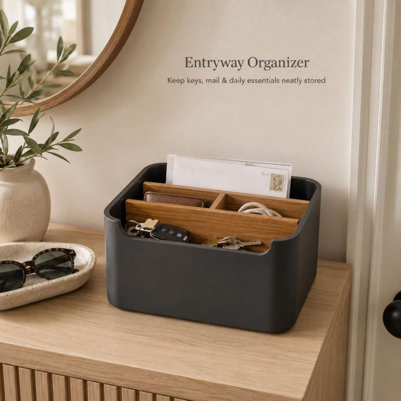 Caddy SZYRL Soporte para Mandos a Distancia y Organizador de Escritorio Negro