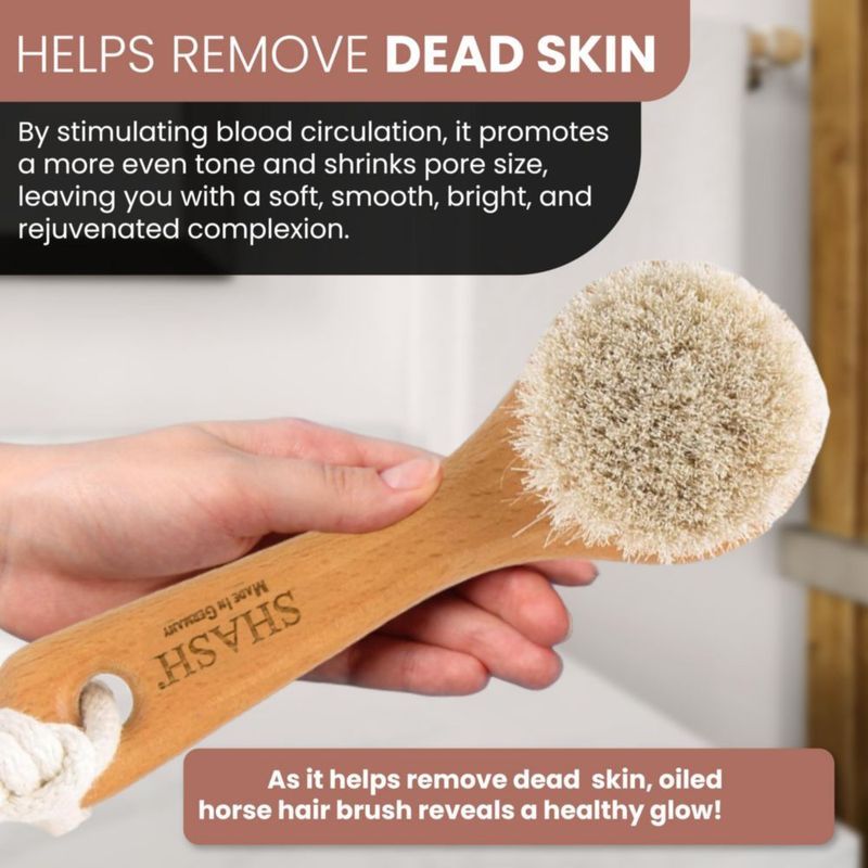 Cepillo Facial de Limpieza SHASH con Cerdas Suaves de Cabra
