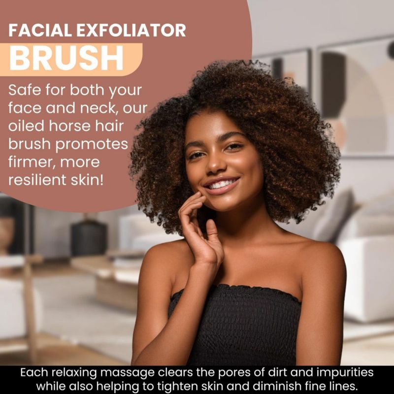 Cepillo Facial de Limpieza SHASH con Cerdas Suaves de Cabra