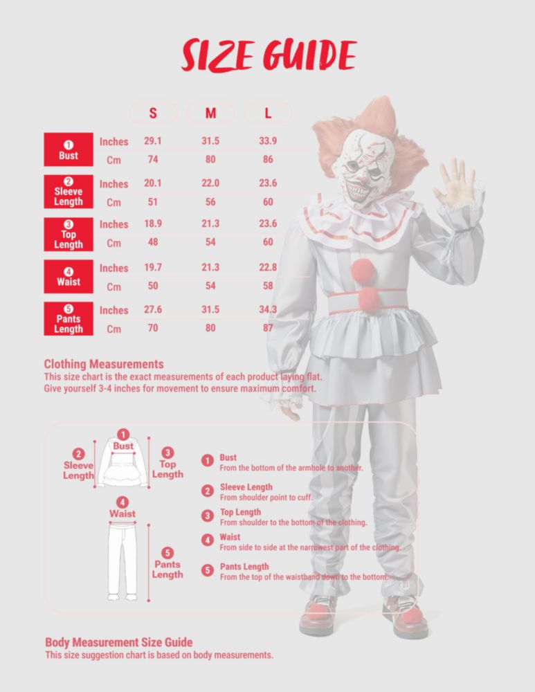 Disfraz de Payaso Terrorífico para Niño – Spooktacular Creations