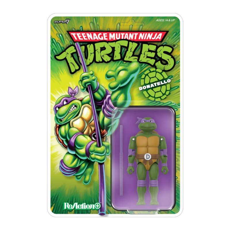 Figura de acción Super7 Donatello 10 cm Reaction+ Wave 01