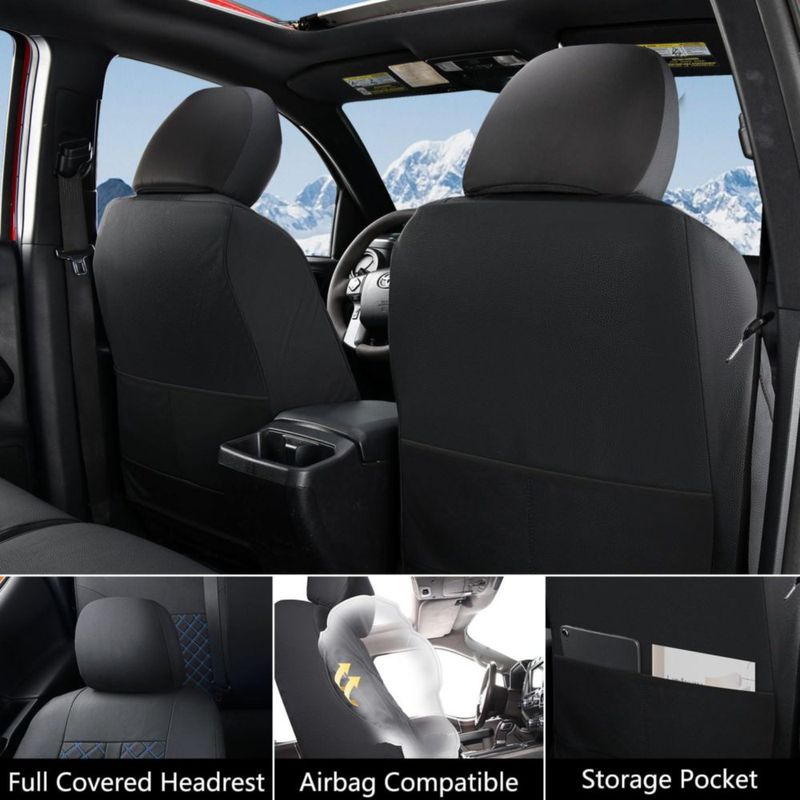 Fundas de Asiento Delanteras Truckiipa para Toyota Tacoma 2016-2023 Impermeables