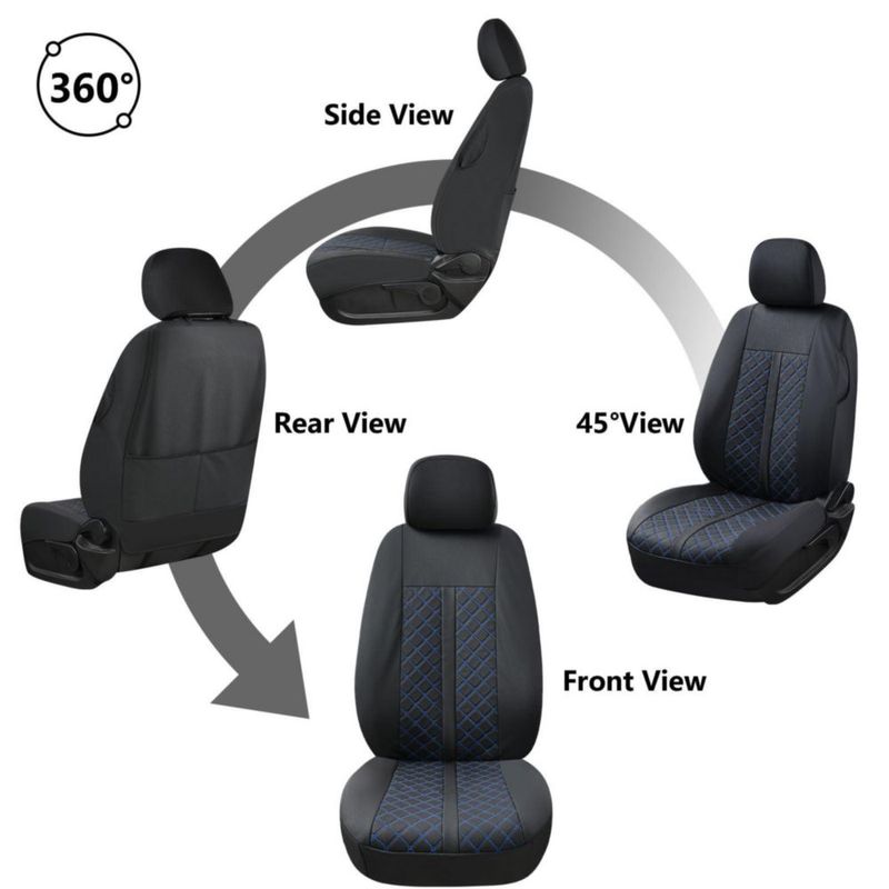Fundas de Asiento Delanteras Truckiipa para Toyota Tacoma 2016-2023 Impermeables