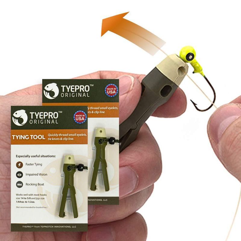 Herramienta para Nudos de Pesca TYEPRO - Juego de 2 Enhebradores de Anzuelos