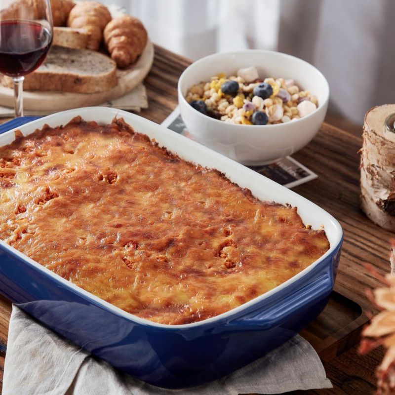 Cazuela Lareina de 38 L (4 qt) con tapa - Azul