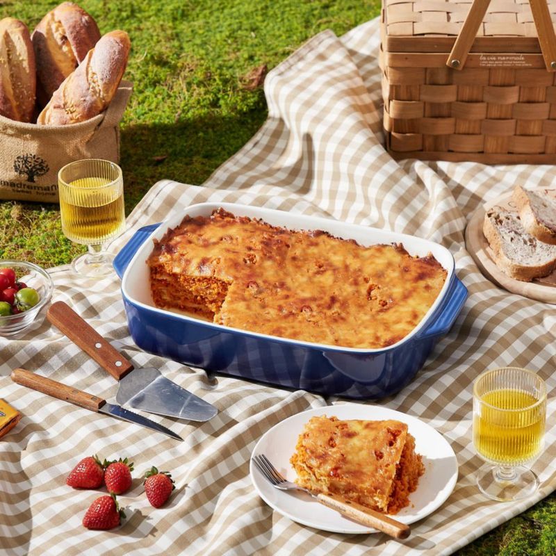 Cazuela Lareina de 38 L (4 qt) con tapa - Azul