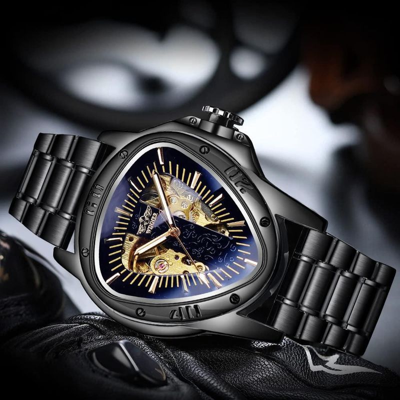Reloj FORSINING automático con esqueleto dorado y acero inoxidable