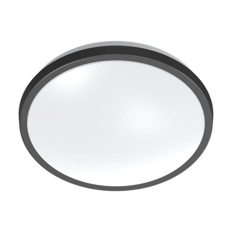 Lámpara de techo DYMOND 25 cm LED regulable 4000 K negro mate