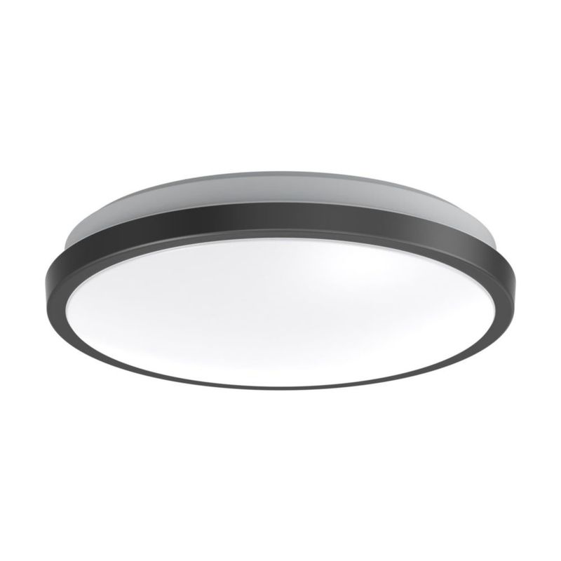 Lámpara de techo DYMOND 25 cm LED regulable 4000 K negro mate