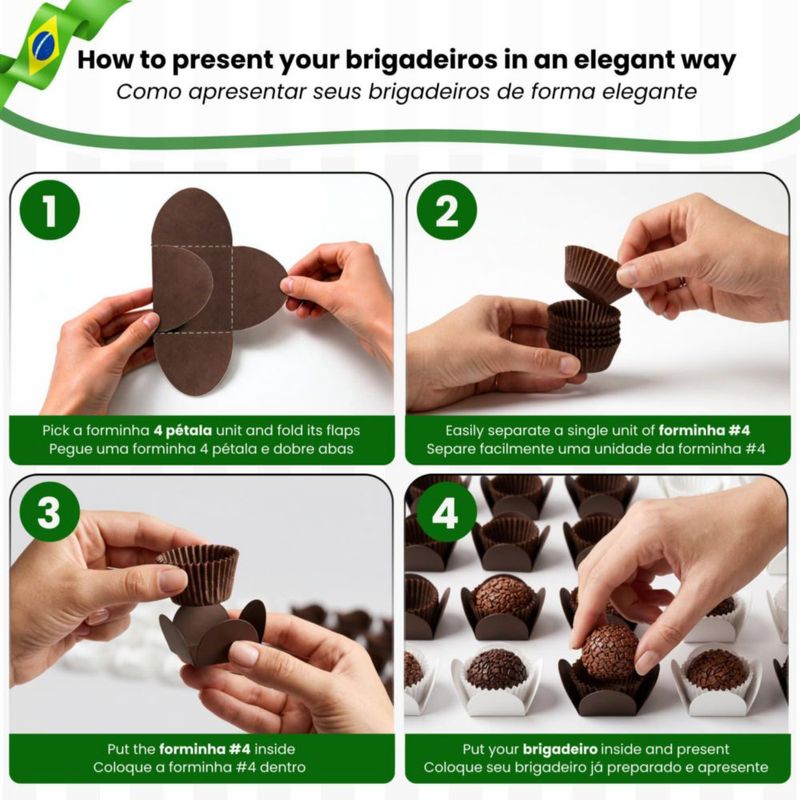 Moldes para hornear TraditionTools 1000 unidades - Formas para brigadeiro