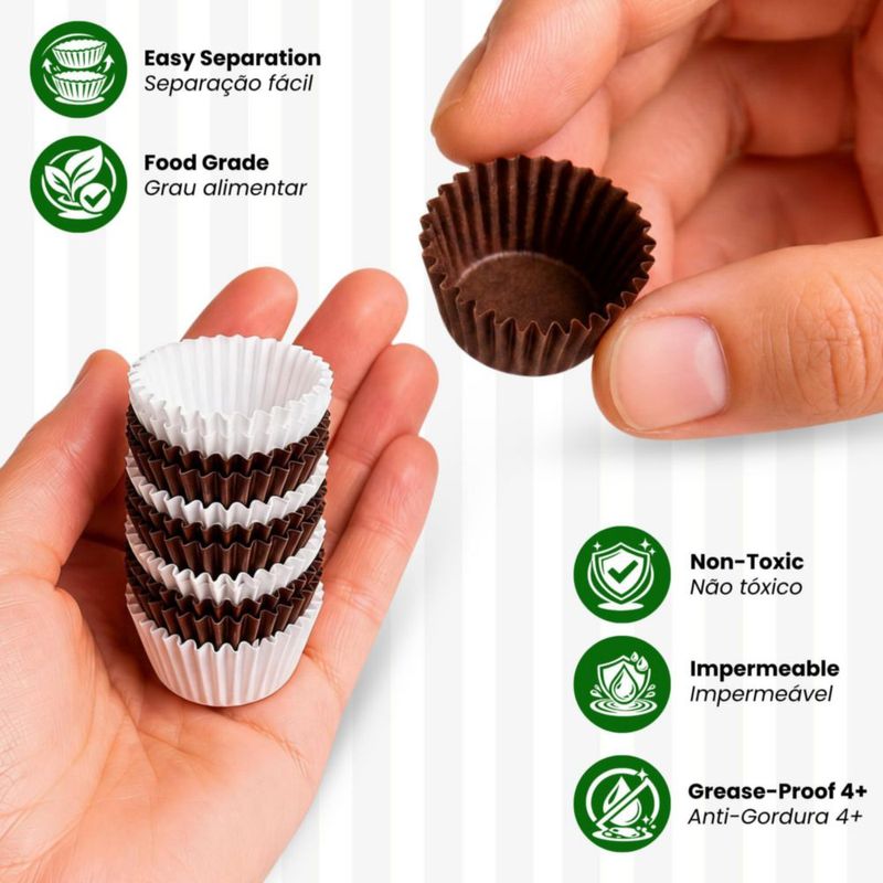 Moldes para hornear TraditionTools 1000 unidades - Formas para brigadeiro