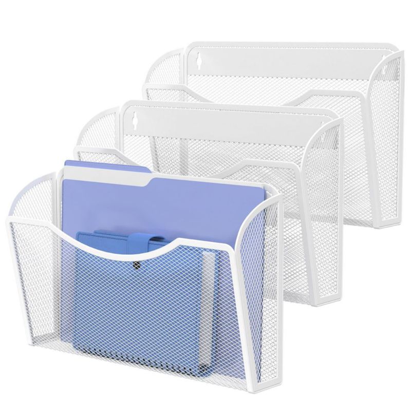 Organizador de documentos MINDEPOT 3 unidades negro para montar en la pared