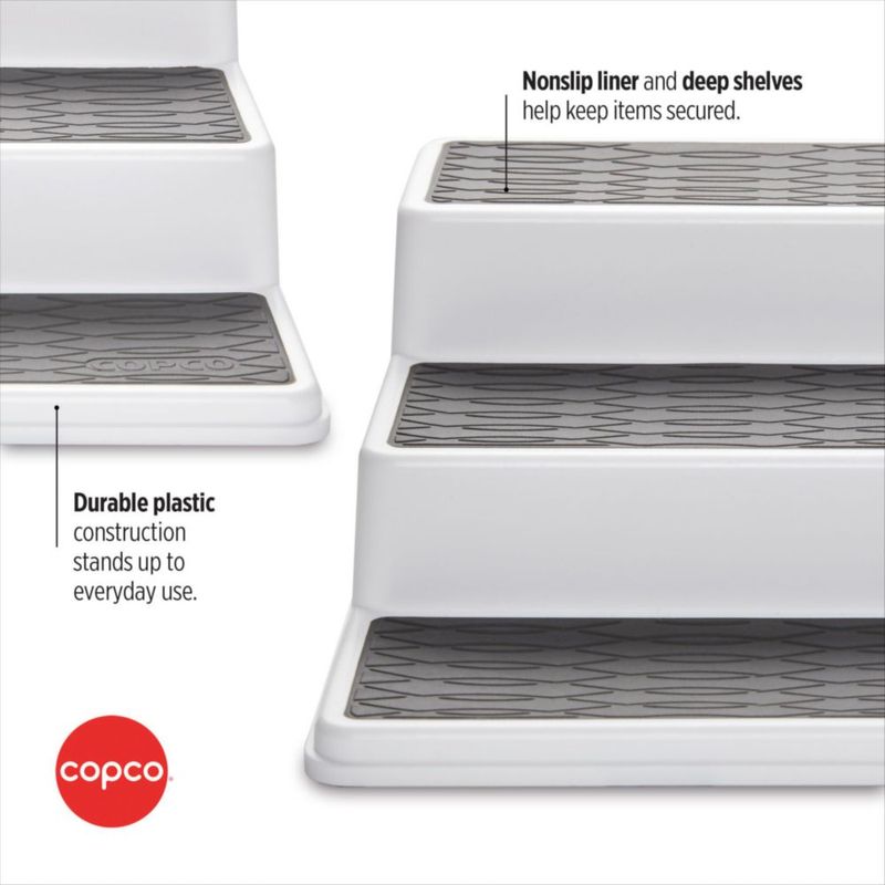 Estante para especias Copco 25 cm gris de 3 niveles – paquete de 2
