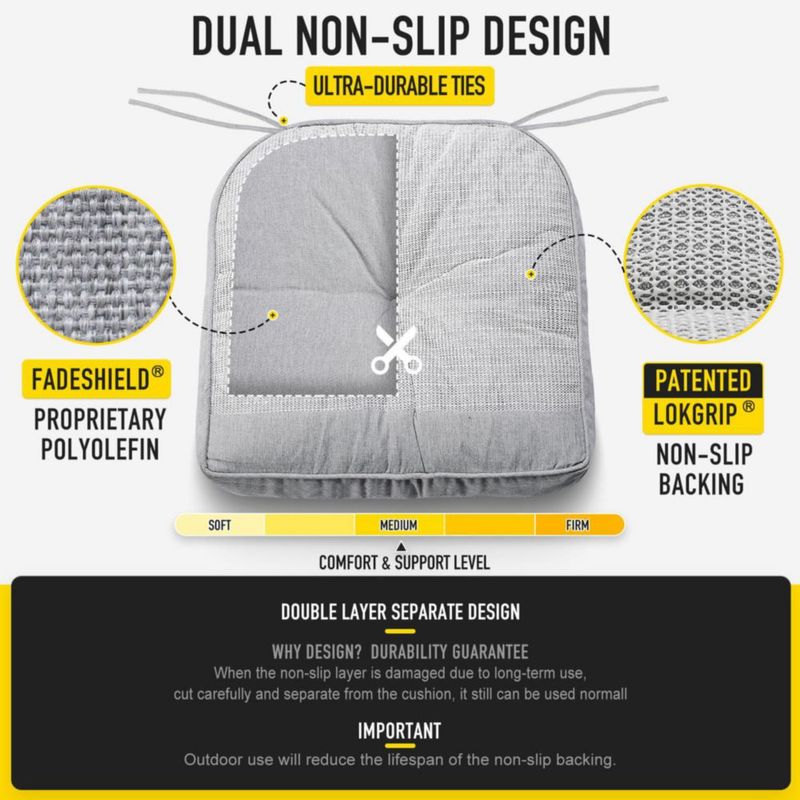 Almohadillas SUNROX para silla mecedora – juego de 2 piezas gris jaspeado