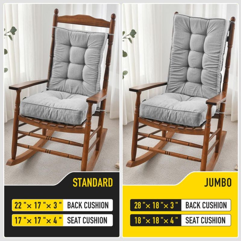Almohadillas SUNROX para silla mecedora – juego de 2 piezas gris jaspeado