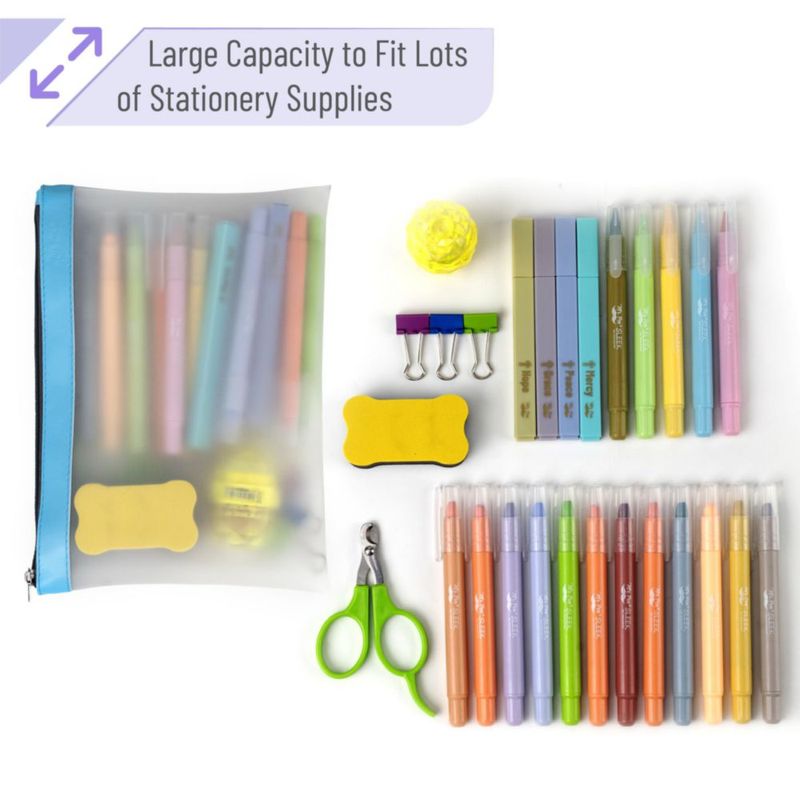 Estuche para lápices Mr. Pen 23 cm × 17 cm – Pack de 3 (TPU)