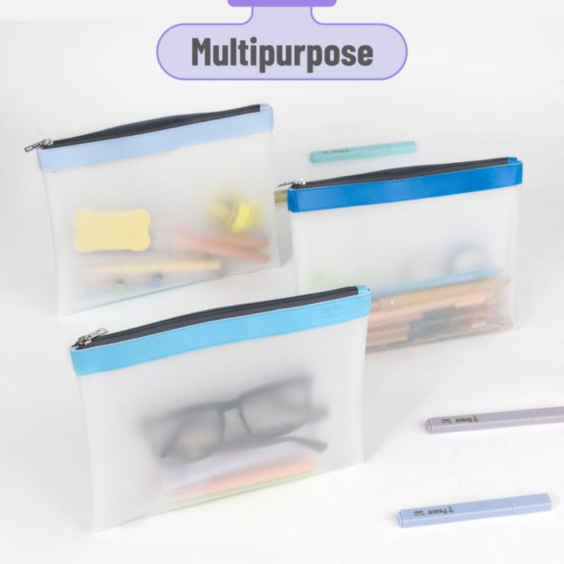 Estuche para lápices Mr. Pen 23 cm × 17 cm – Pack de 3 (TPU)