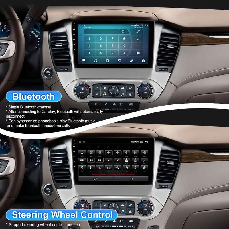 Radio de coche Solvitek 26 cm Chevy Suburban 2015‑2019