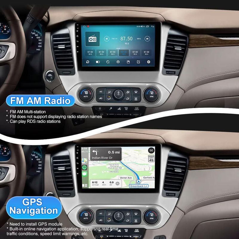 Radio de coche Solvitek 26 cm Chevy Suburban 2015‑2019