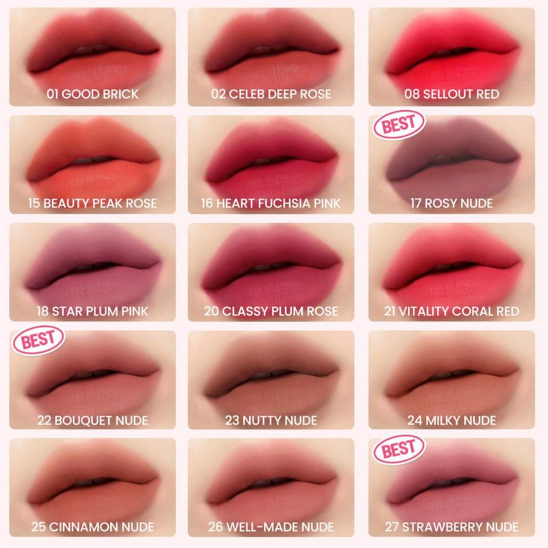 Tinte Labial Peripera Ink The Velvet 027 Strawberry Nude