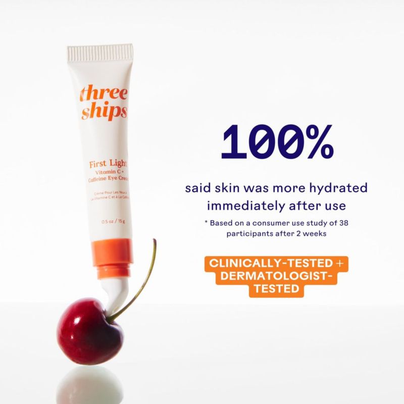 Crema para el Contorno de Ojos Three Ships 15 g Vitamina C + Cafeína