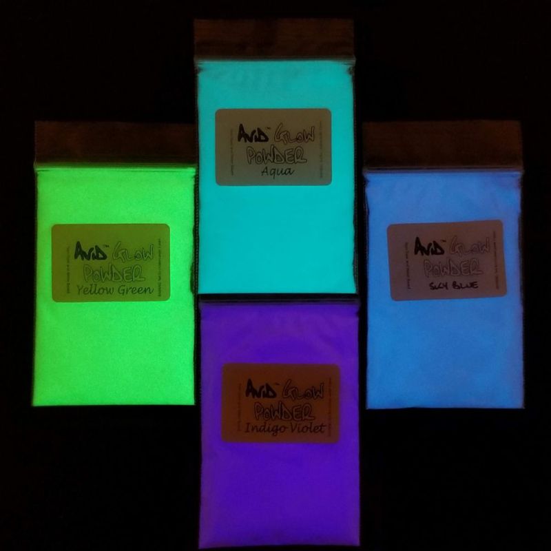 Polvo fosforescente THE AVID COLORIST 4 colores 15 g (paquete)
