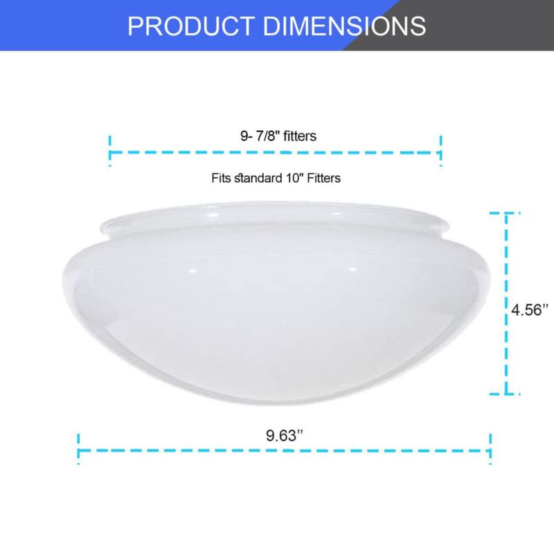 Pantalla DYSMIO 25 cm Blanca Tipo Globo