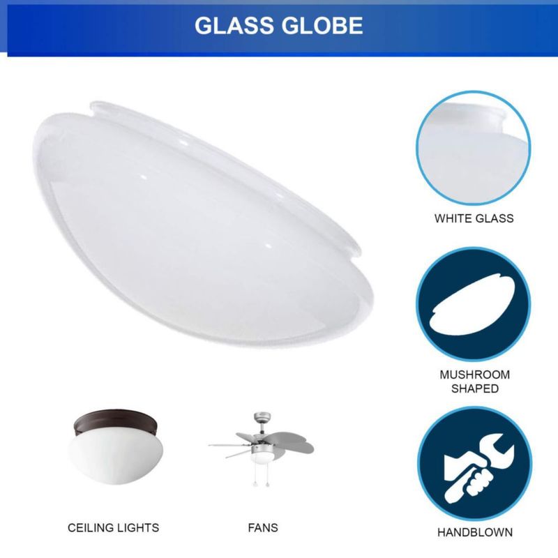 Pantalla DYSMIO 25 cm Blanca Tipo Globo