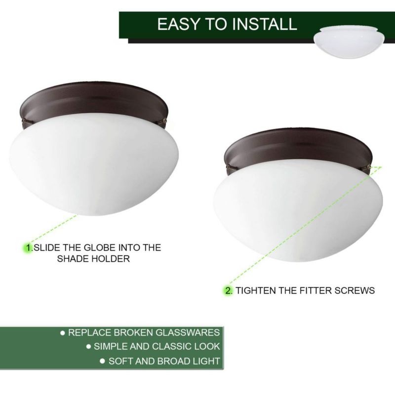 Pantalla DYSMIO 25 cm Blanca Tipo Globo