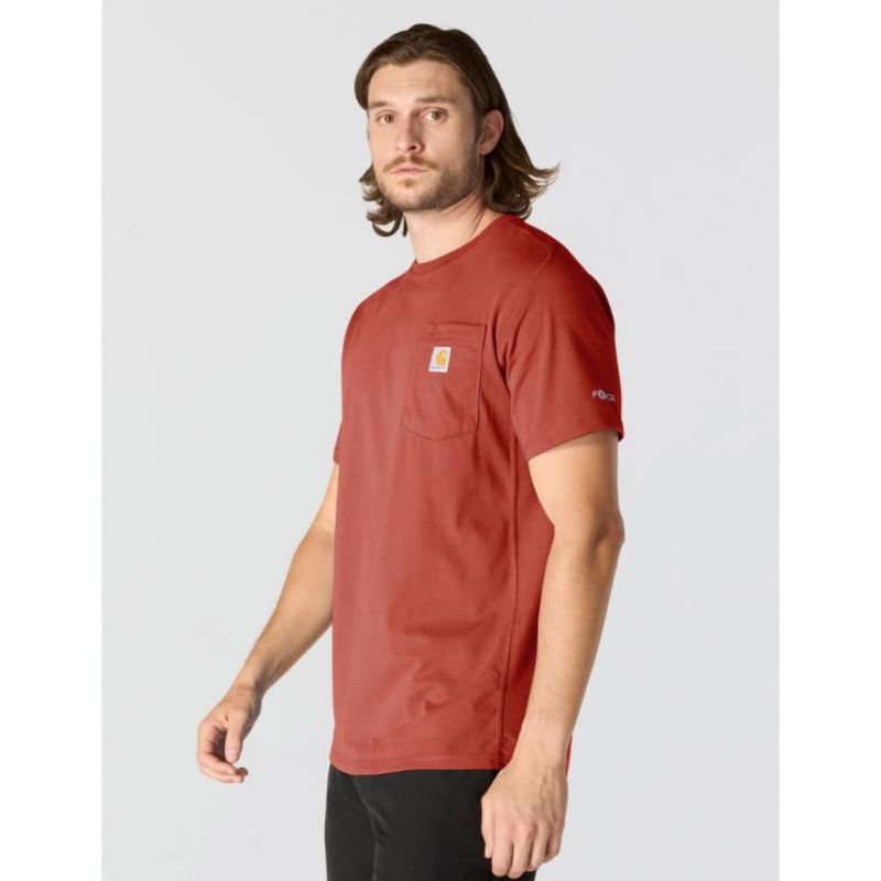 Camiseta Carhartt Roja Atómica Talla Mediana con Bolsillo